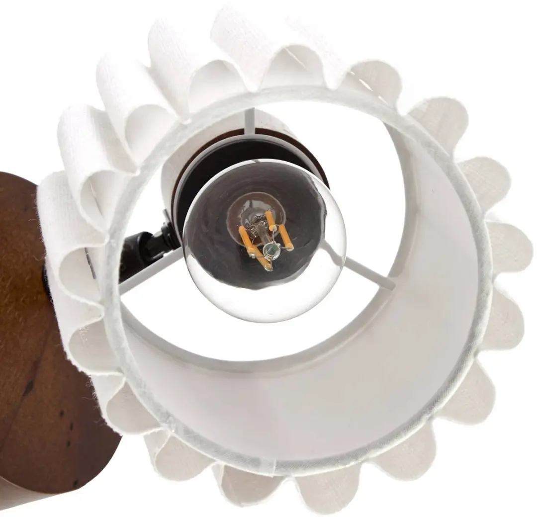 Lindby Wandlamp Donker Hout Beige - 1 Lichtpunt E14