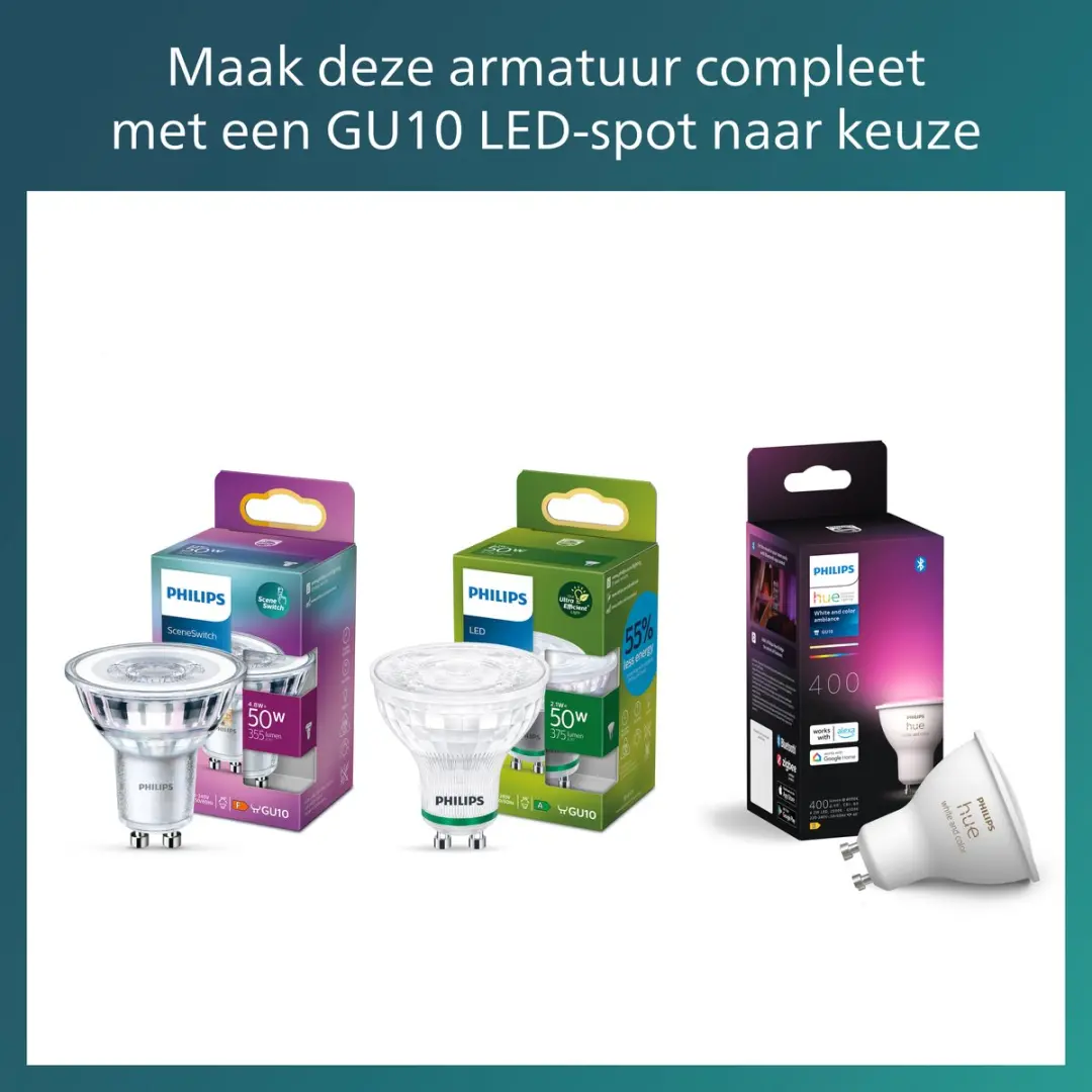 Philips Donegal Inbouwspot 3-lichts - Grijs