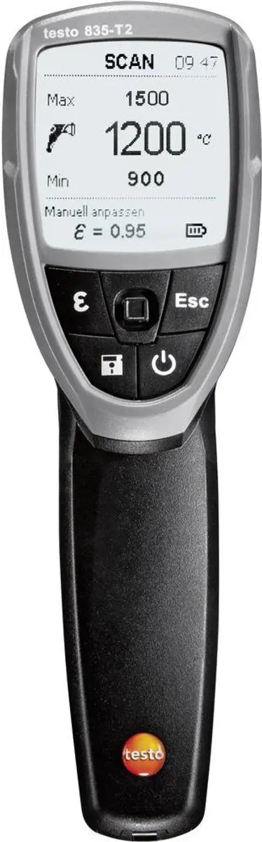 Testo 835-T2 Infrarood Thermometer - Contactmeting -10 tot +1500°C