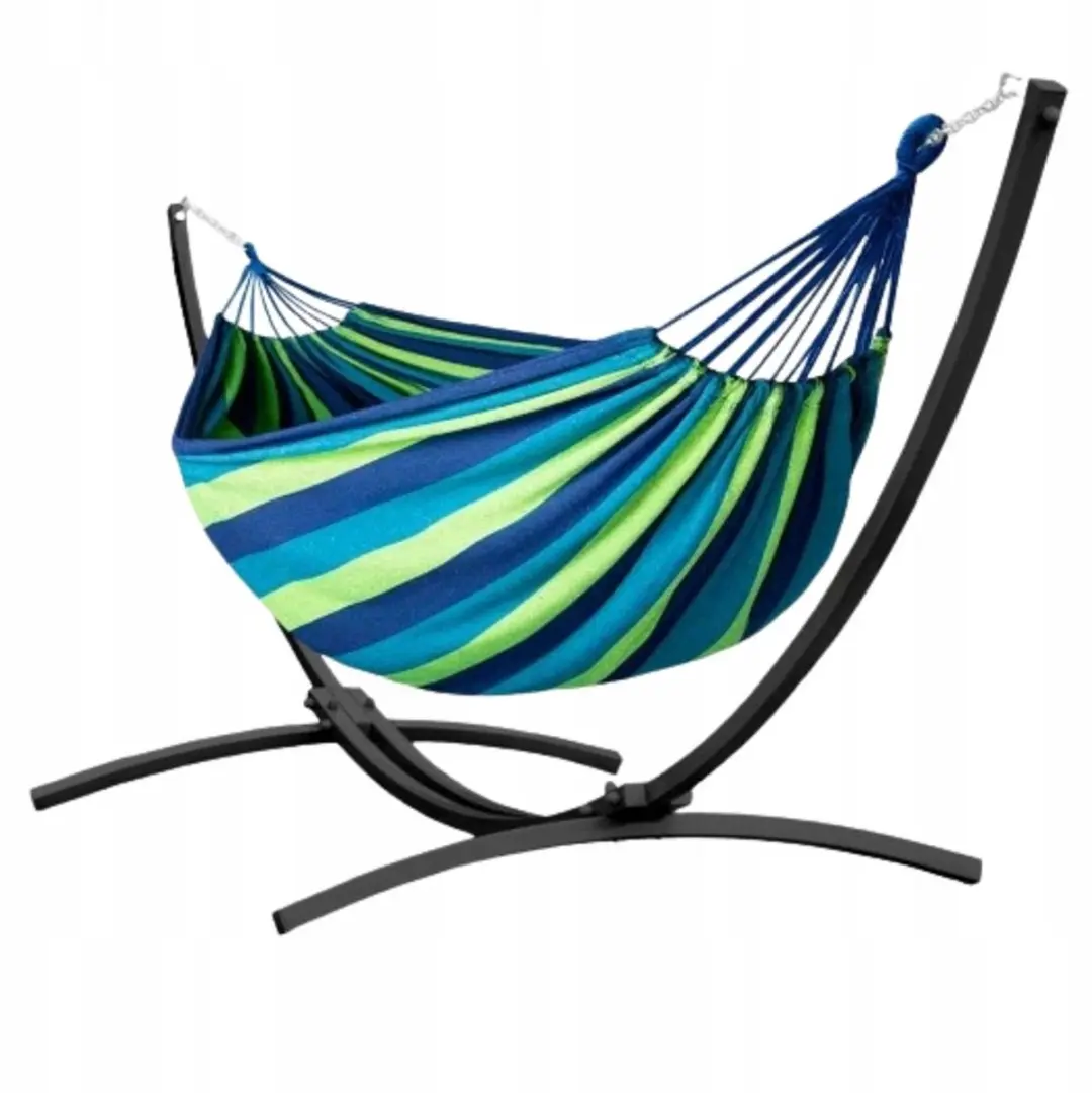 Lean Toys Tweepersoonshangmat 200x120cm - Groen-Blauw - afbeelding 2 van 5