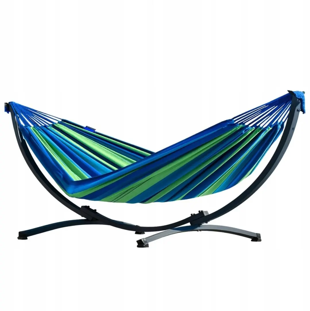 Lean Toys Tweepersoonshangmat 200x120cm - Groen-Blauw - afbeelding 3 van 5