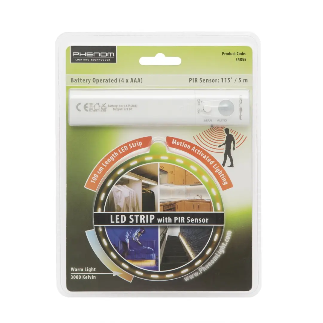 Delight LED-strip met PIR-sensor 55855 - Meerkleurig