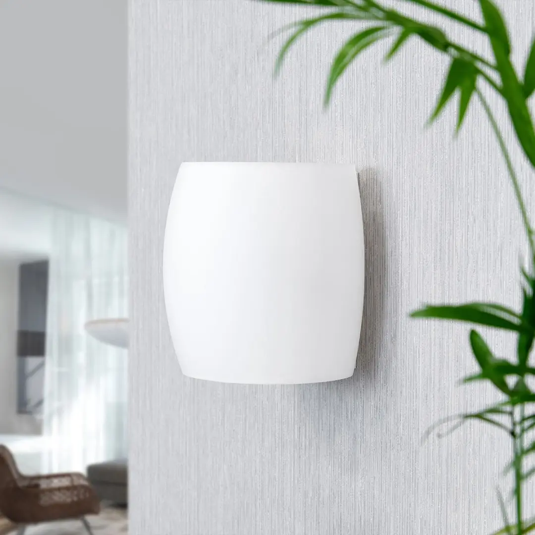Lucande Wandlamp G9 Glas Metaal 16cm - Wit