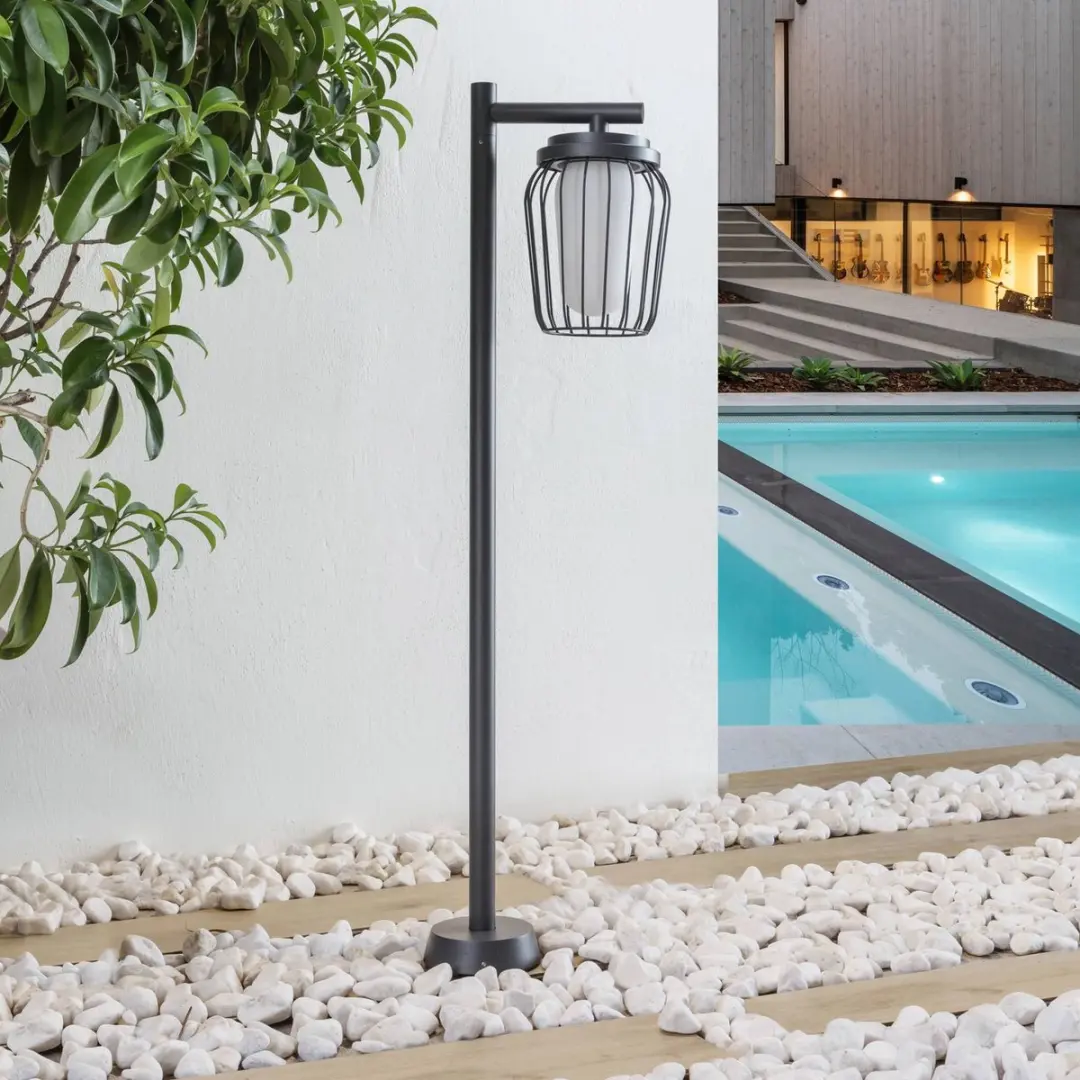 Lucande Padverlichting Zuillamp E27 - 15W - 100cm - Zwart