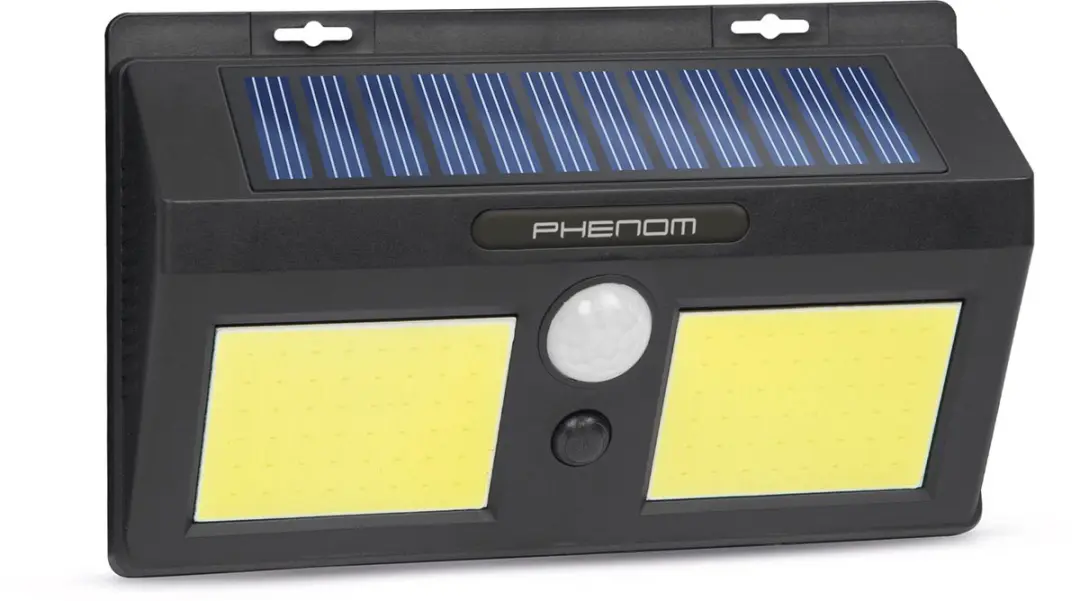 Delight Solar Wandlamp COB LED 300lm IP65 - 8u Zwart