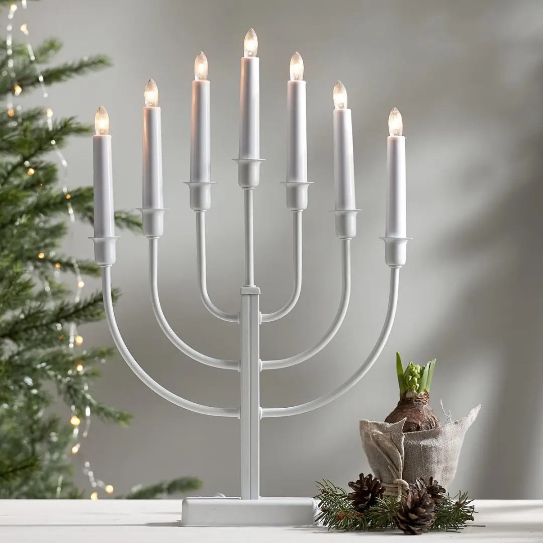 Star Trading Kristina Raamkroonluchter 7-lichten - Mat wit - 47cm