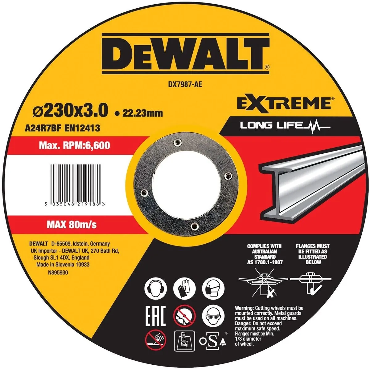 DeWalt DX7987-AE Doorslijpschijf 230mm