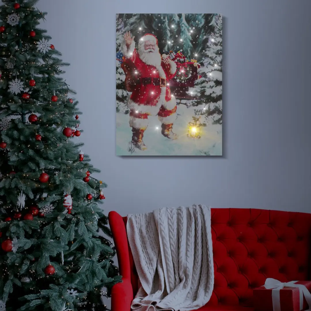 Delight Kerst LED-Afbeelding 30x40cm - Meerkleurig