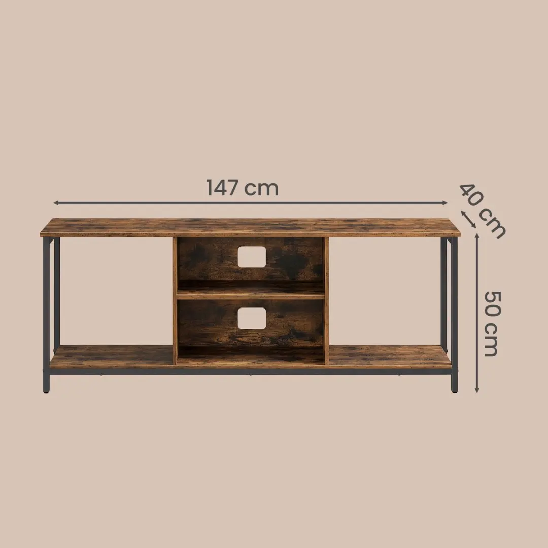 Songmics TV-meubel Industrieel 147x40x50cm - Vintage bruin