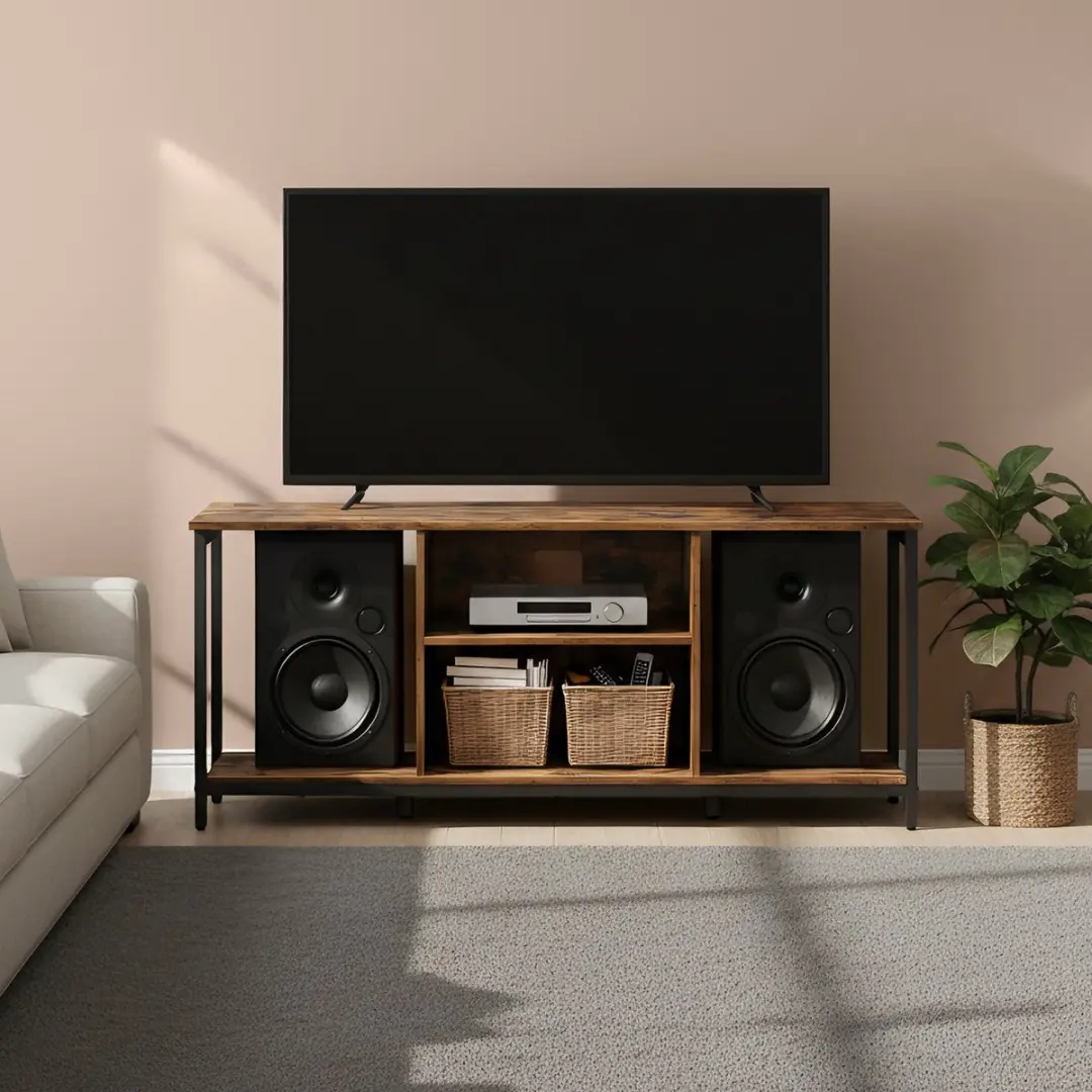 Songmics TV-meubel Industrieel 147x40x50cm - Vintage bruin