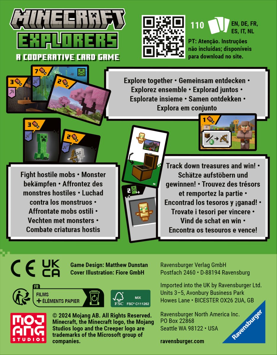 Ravensburger Minecraft Explorers - Coöperatief Kaartspel voor Kinderen