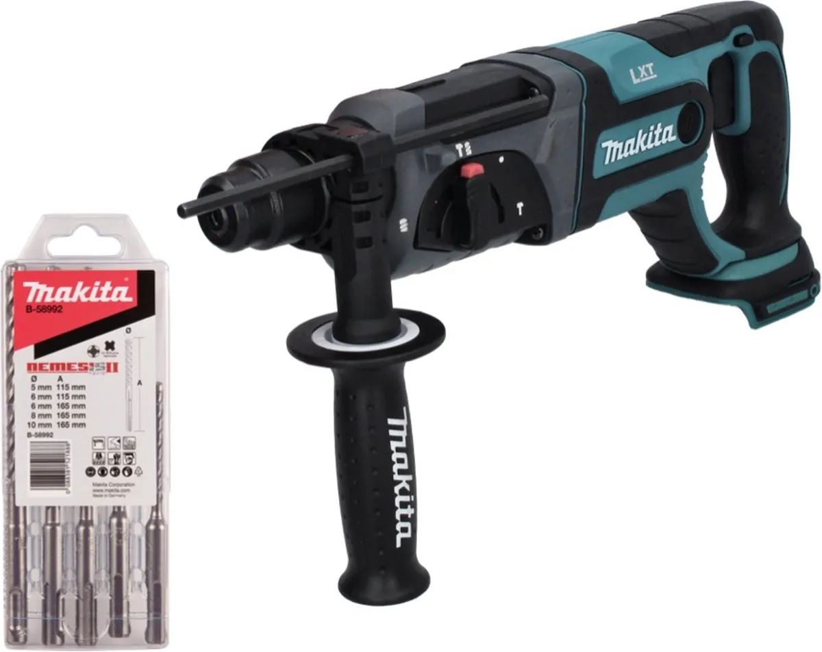 Makita DHR241Z SDS-plus Boormachine 18V - 5-delige borenset - afbeelding 3 van 5