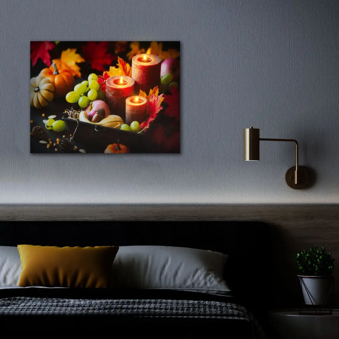 Delight LED Afbeelding Kaarsen 40x30cm - Meerkleurig