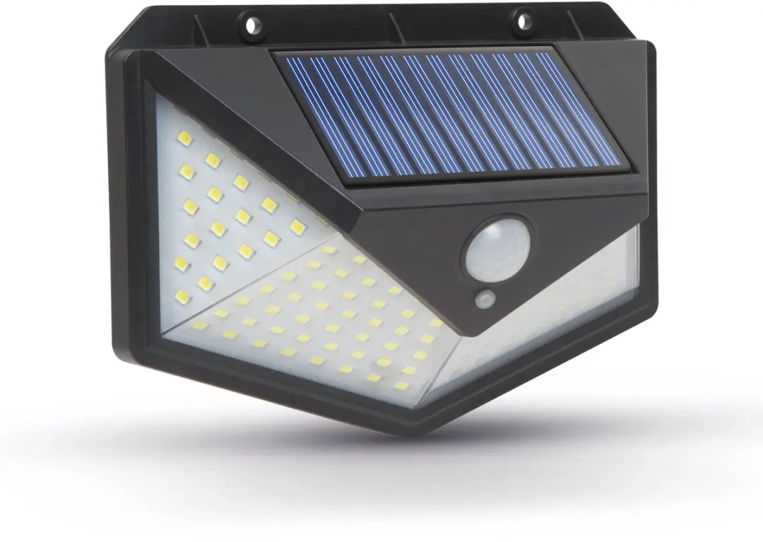 Delight Solar Wandlamp 136 SMD LED 260-280lm - IP65 - Zwart