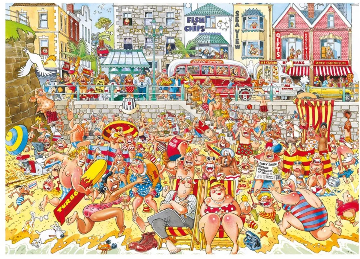 Wasgij Retro Original 8 Vloed! Puzzel - 1000 Stuks