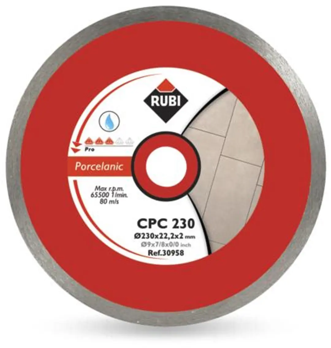 Rubi CPC 200 PRO Diamantzaagblad 200mm - Porselein/Harde Tegels