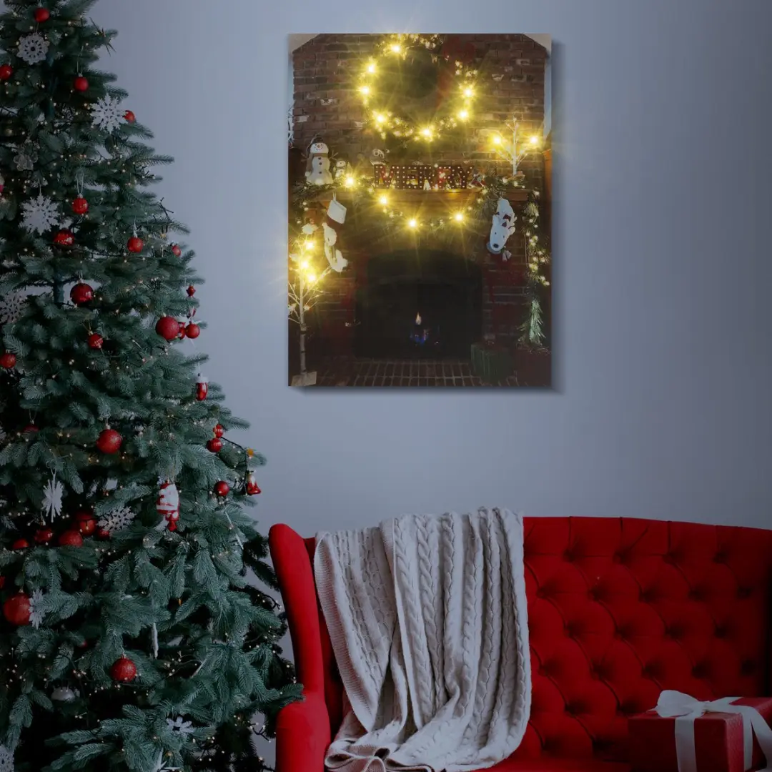 Delight Kerst LED-Afbeelding 30x40cm - Meerkleurig