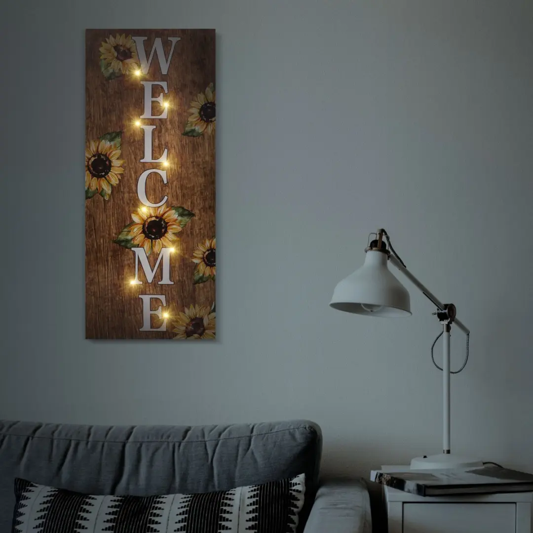 Delight LED Welkom Wandlamp 30x70cm - Meerkleurig