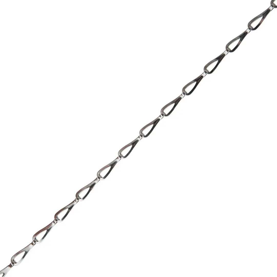 Deltafix Patentketting Messing Verchroomd 50m 12,5x0,35mm