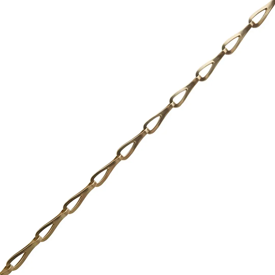 Deltafix Patentketting Messing Verchroomd 50m 12,5x0,35mm