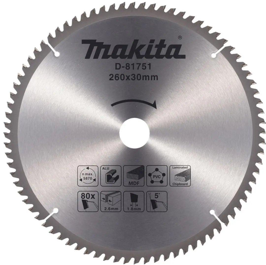 Makita D-81751 Afkortzaagblad 260x30mm