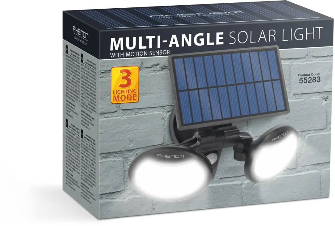 Delight Solar Wandspot COB LED 8W 500lm - IP65 - 360° - Meerkleurig