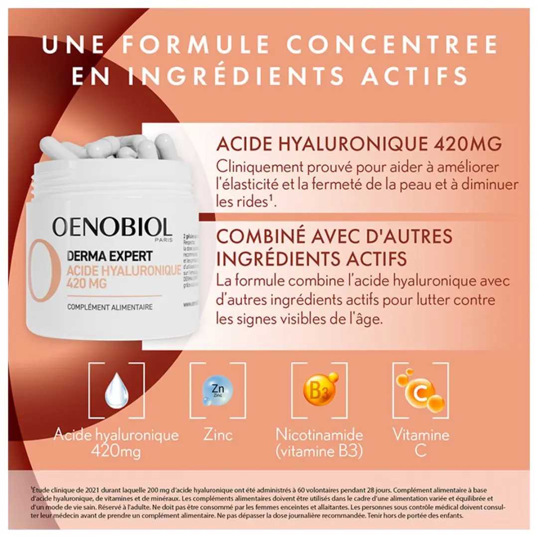 Oenobiol Derma Expert Hyaluronzuur 420mg - 60 Capsules