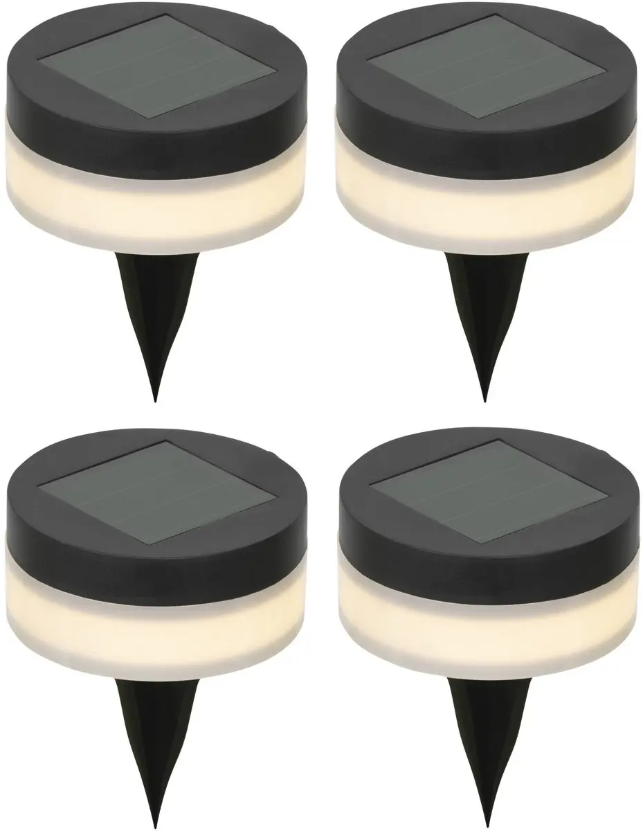 Lumineo Solar Prikspots 8 Stuks - Zwart - Ø9cm