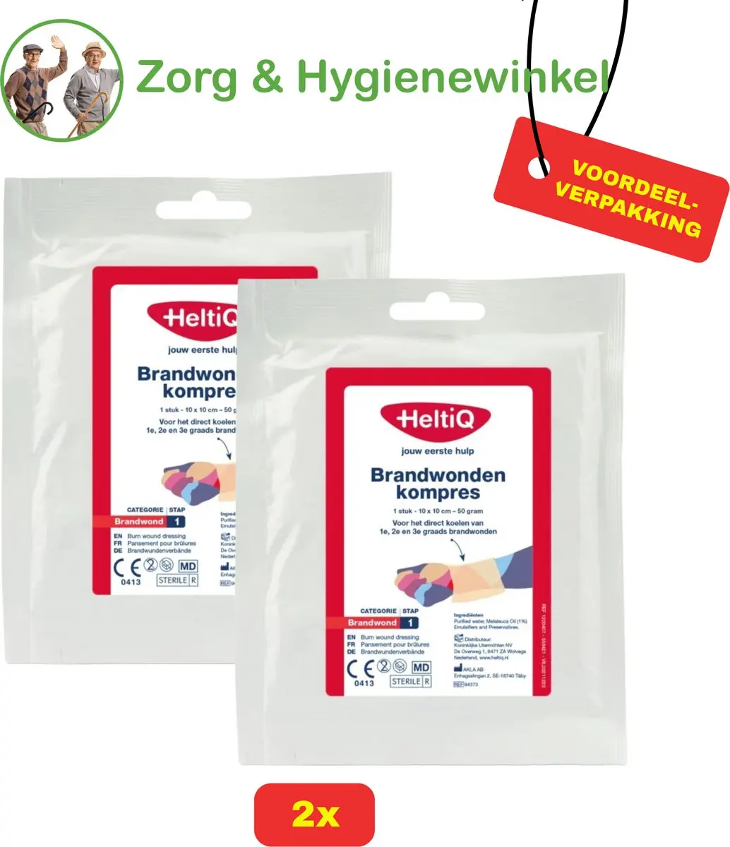 HeltiQ Brandwondenkompres 2x