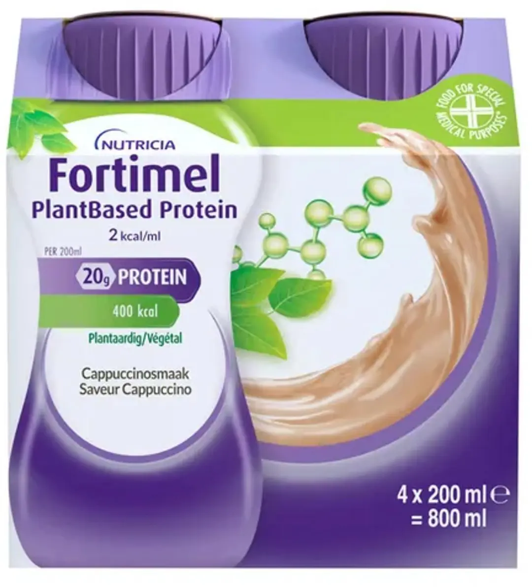 Nutricia Fortimel Plantbased Protein Cappuccino 4x200ml