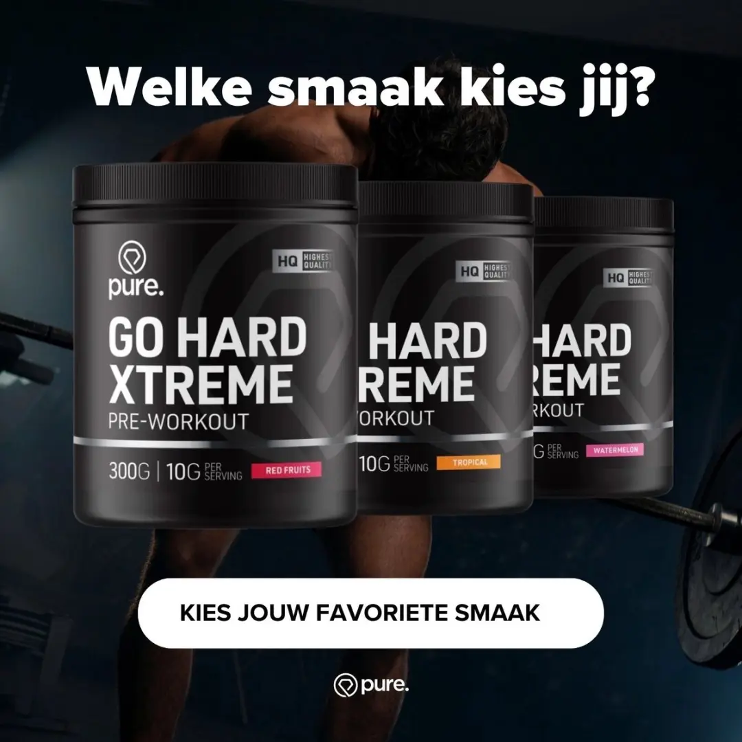 Pure Go Hard Pre-Workout Red Fruit - 300g - 30 Porties
