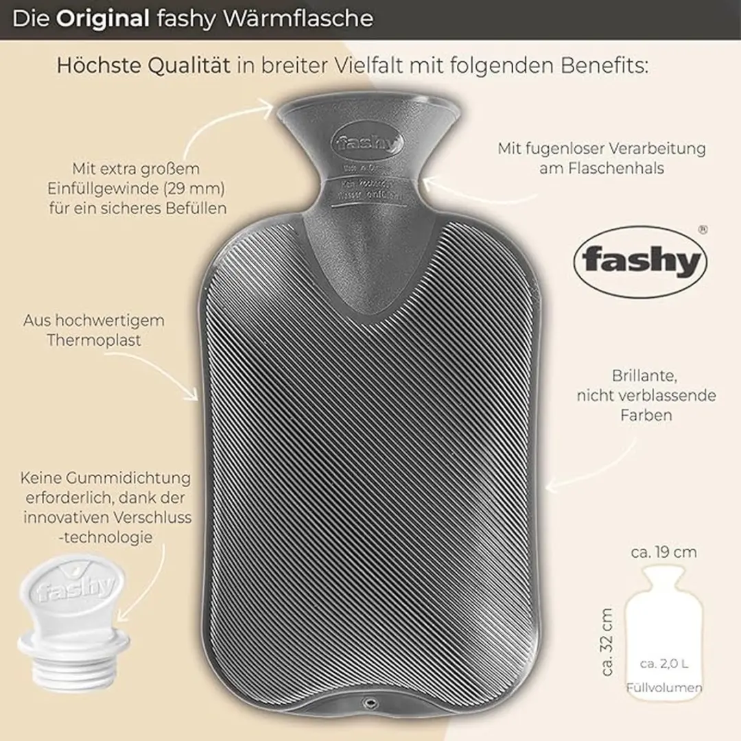 Fashy Warmwaterkruik 2L - Grijs