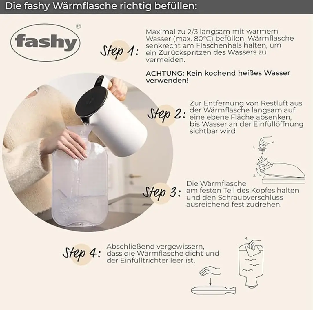 Fashy Warmwaterkruik 2L - Grijs
