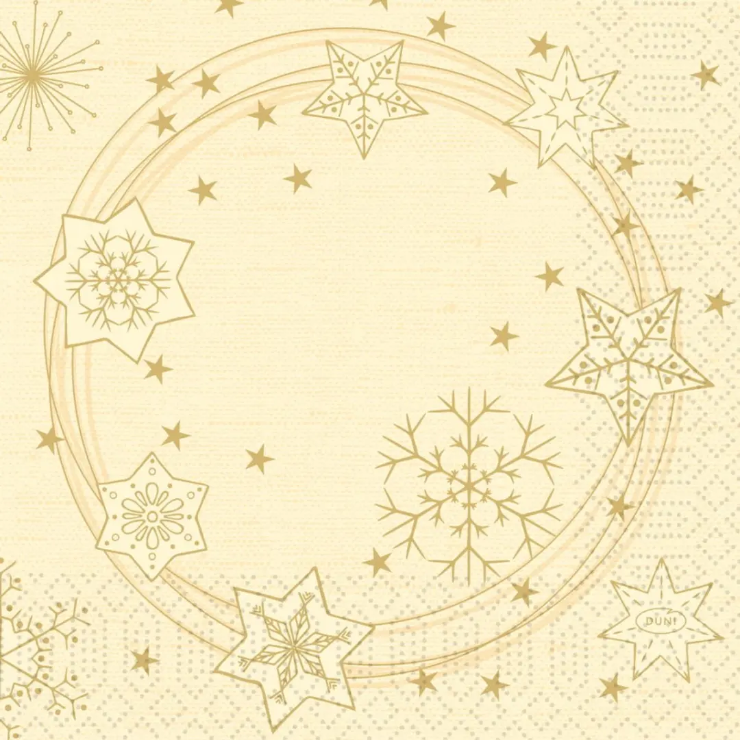 Duni Star Shine Cream Servetten 33x33cm