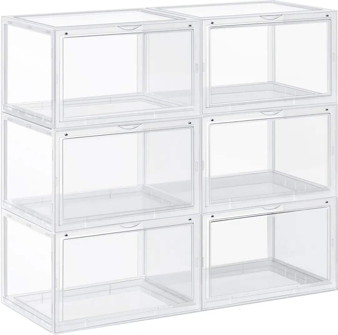 Songmics Schoenendozen 6 Stuks - Transparant - afbeelding 2 van 6