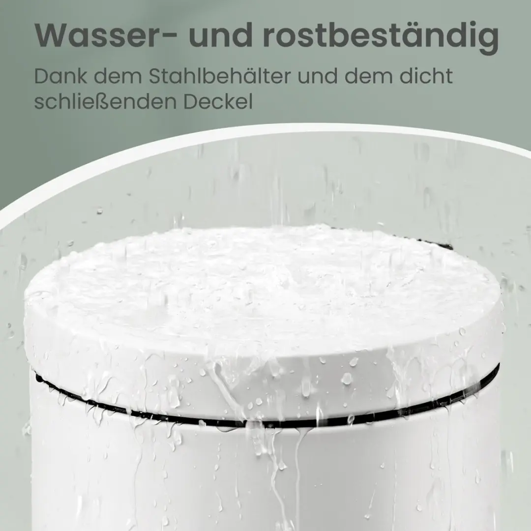 Songmics Cosmetica Prullenbak 6L - Staal - Zwart