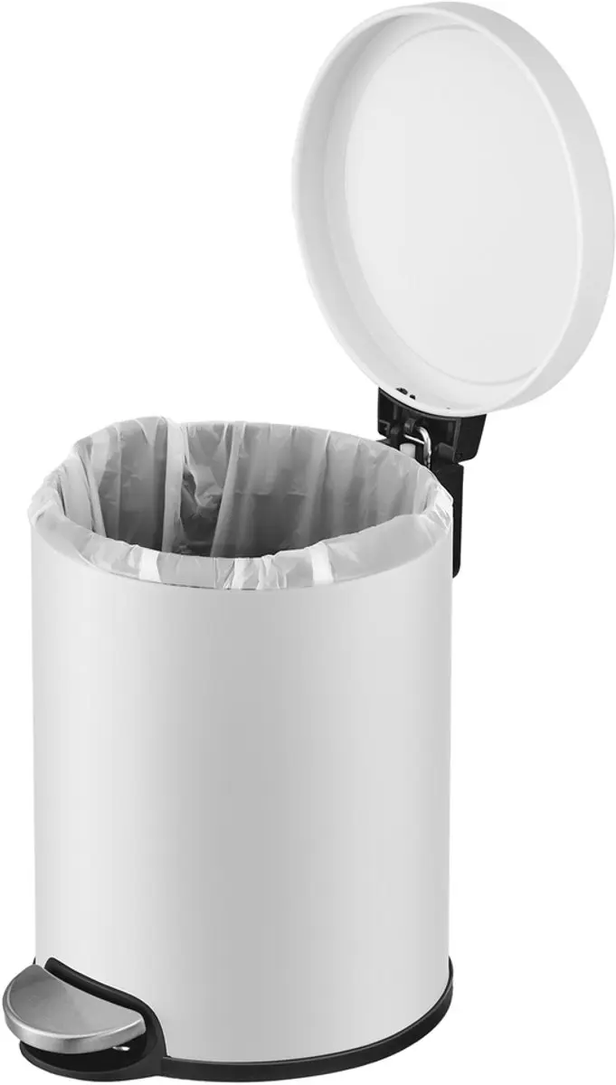 Songmics Cosmetica Prullenbak 6L - Staal - Zwart