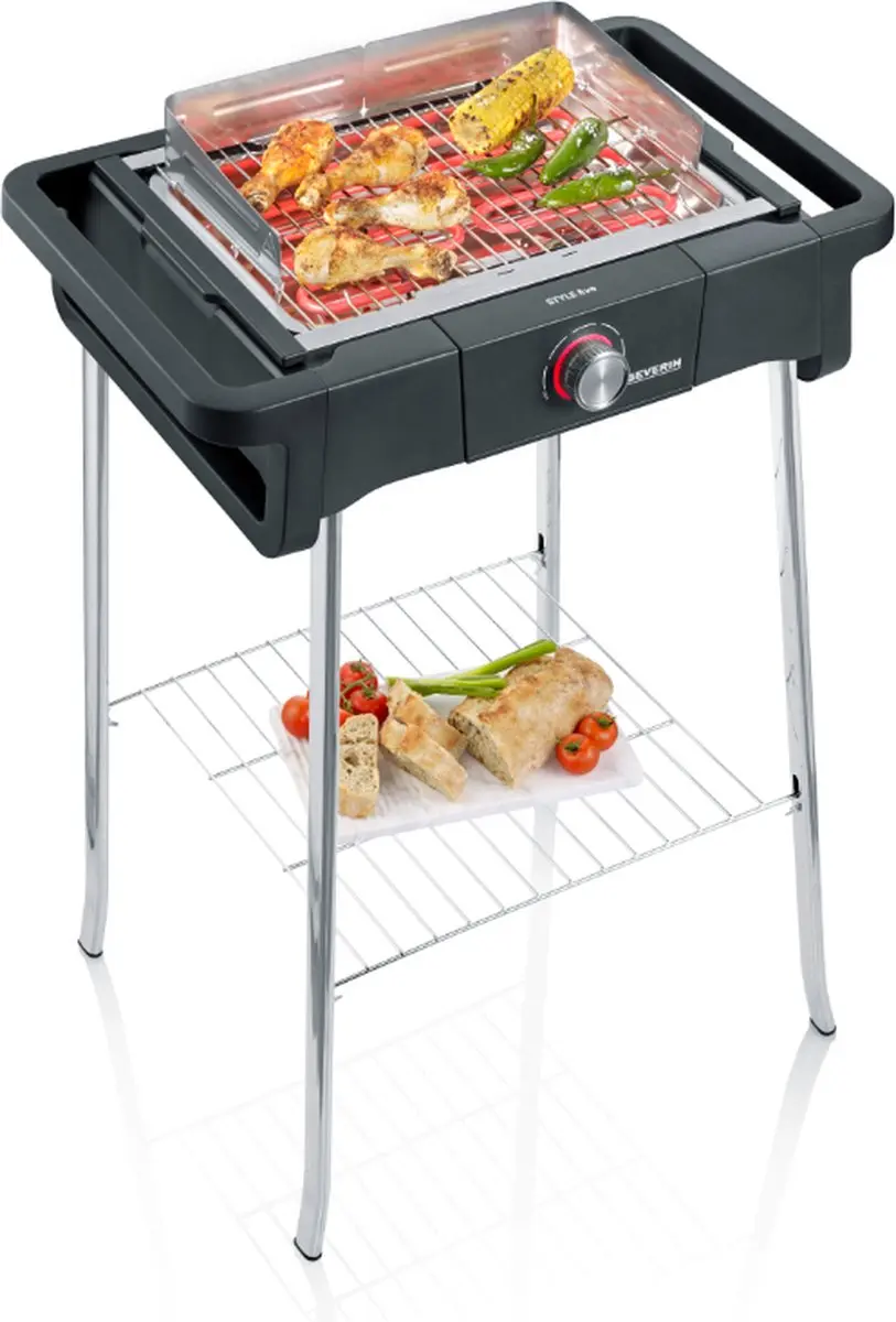 Severin PG 8124 STYLE Evo S Barbecue Grill - 2500W - 8 Burgers - Zwart - afbeelding 6 van 6