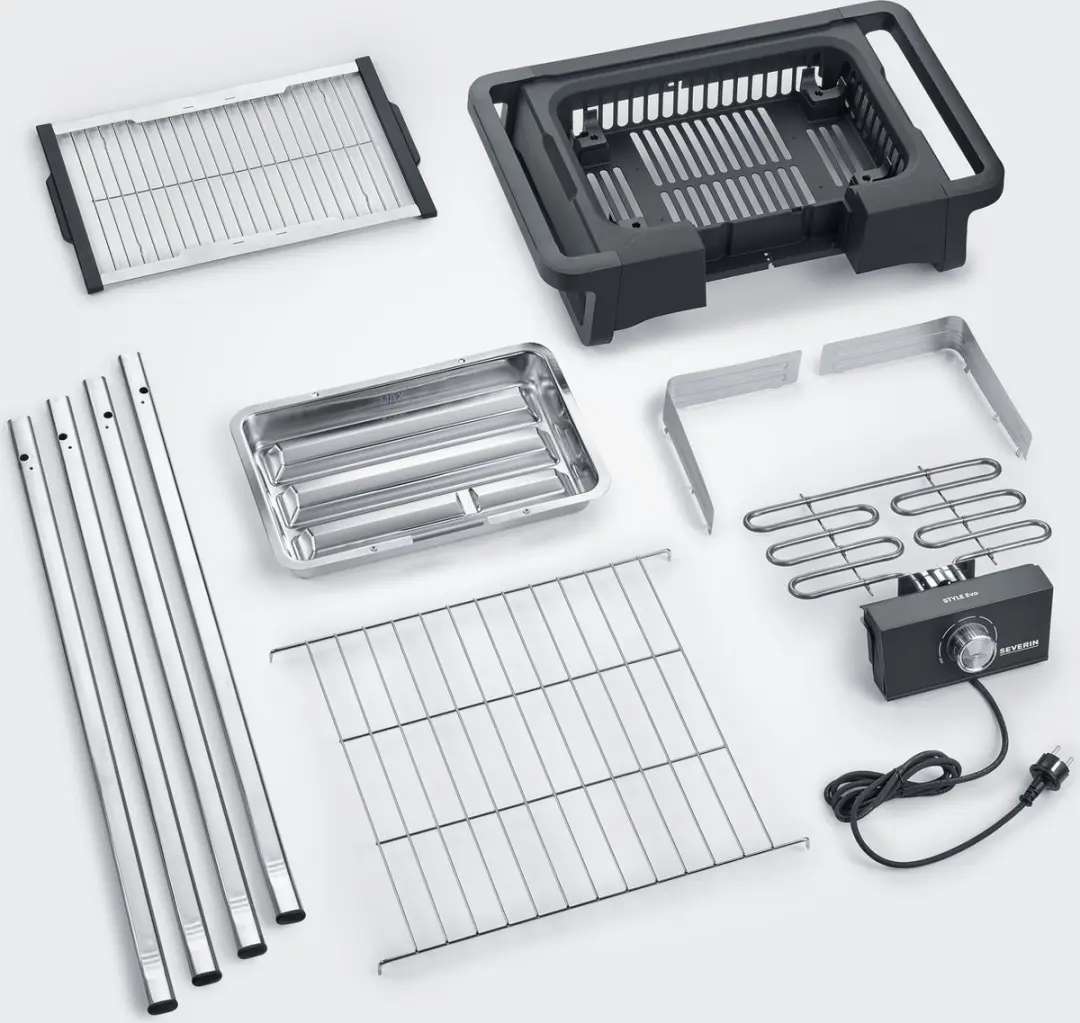 Severin PG 8124 STYLE Evo S Barbecue Grill - 2500W - 8 Burgers - Zwart