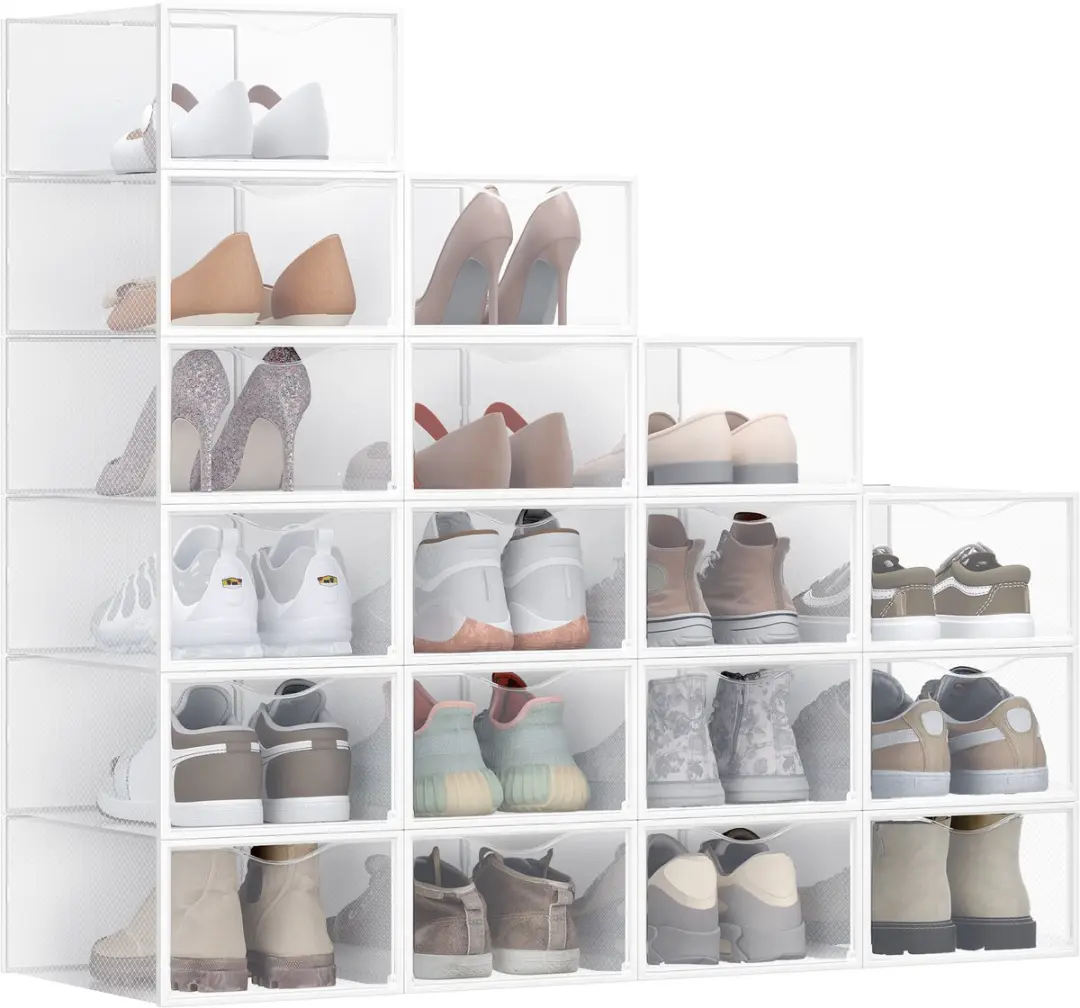 Songmics Schoenendozen Organizer 18 Stuks