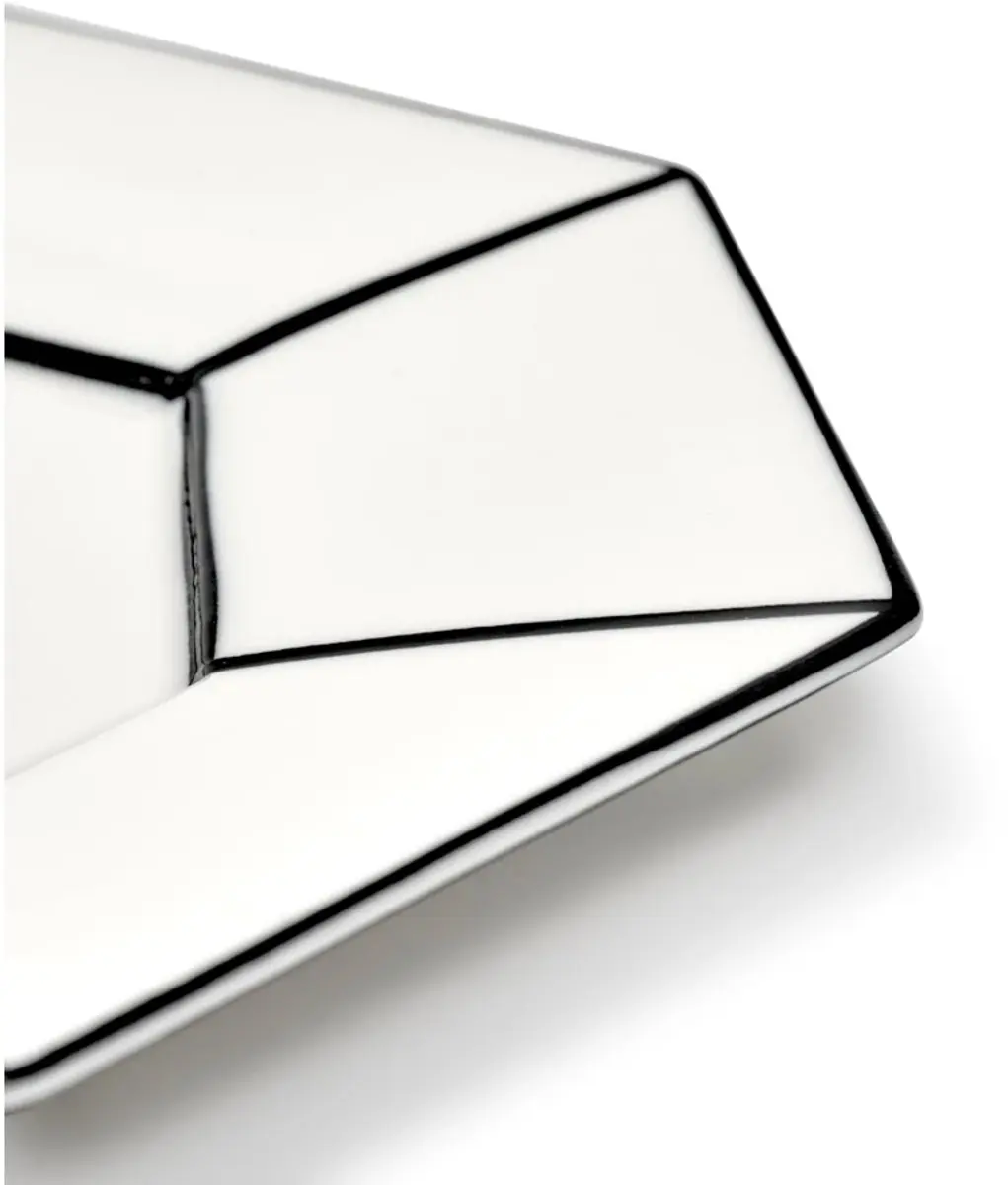 Serax Carte Blanche Ontbijtbord - Wit/Zwart - 2 Stuks