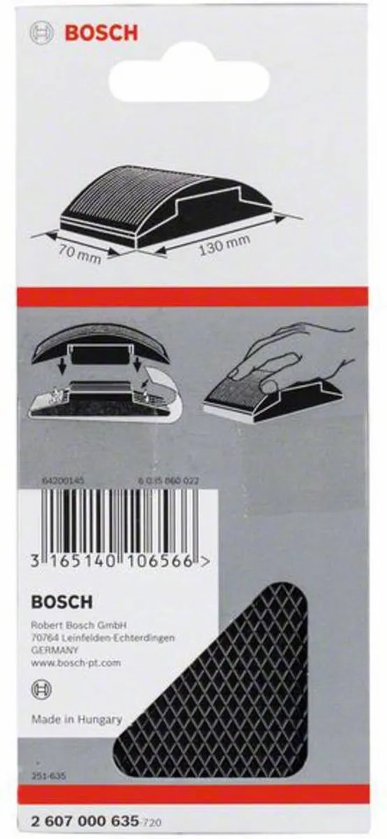 Bosch Schuurblok 2607000635 - 70x130mm