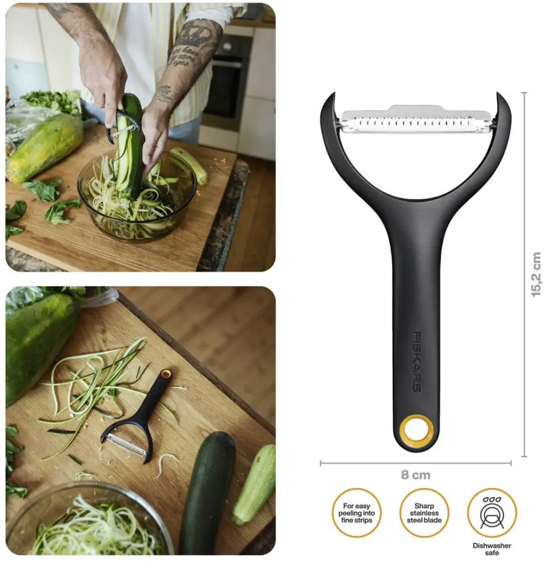 Fiskars FF Julienneschaler - Zwenkbaar lemmet