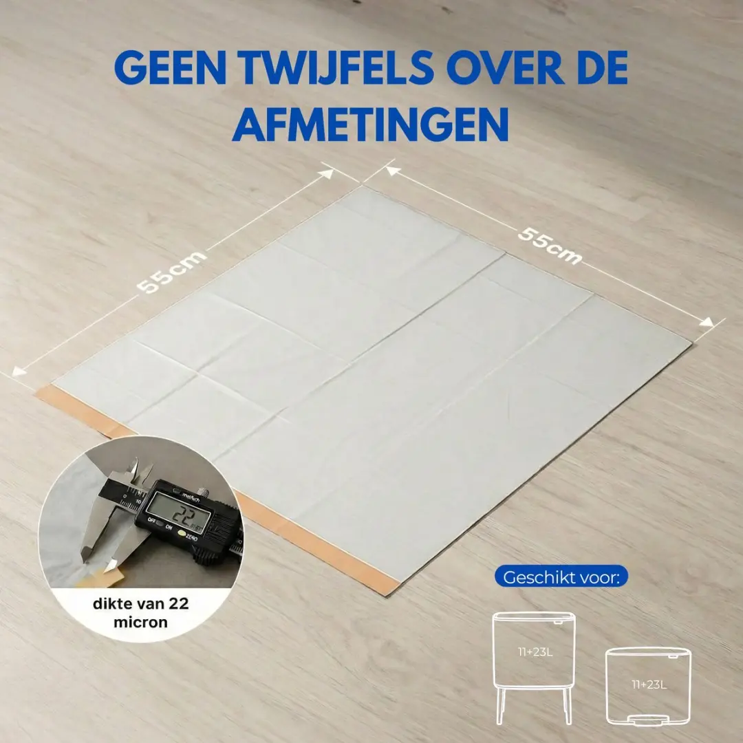 Simple Vuilniszakken 25L - 120 Stuks (6x20) - Wit/Orange