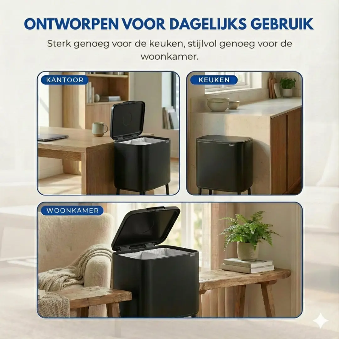 Simple Vuilniszakken 25L - 120 Stuks (6x20) - Wit/Orange