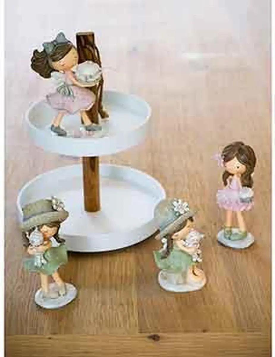 Cosy&Trendy CasaLupo Etagere - Hout - Wit - Ø27,9cm