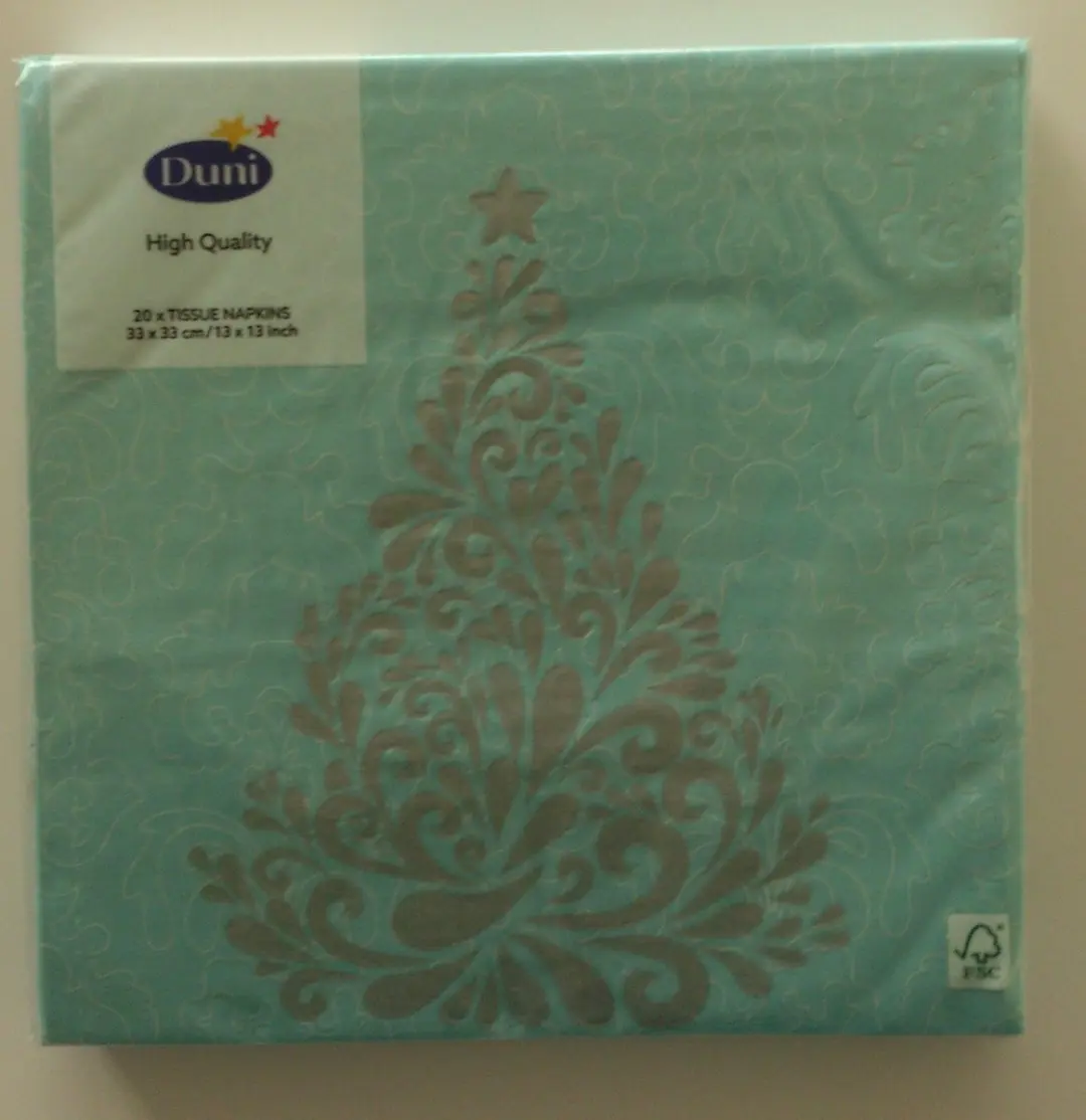 Duni Silver Tree Mint Servetten 33cm