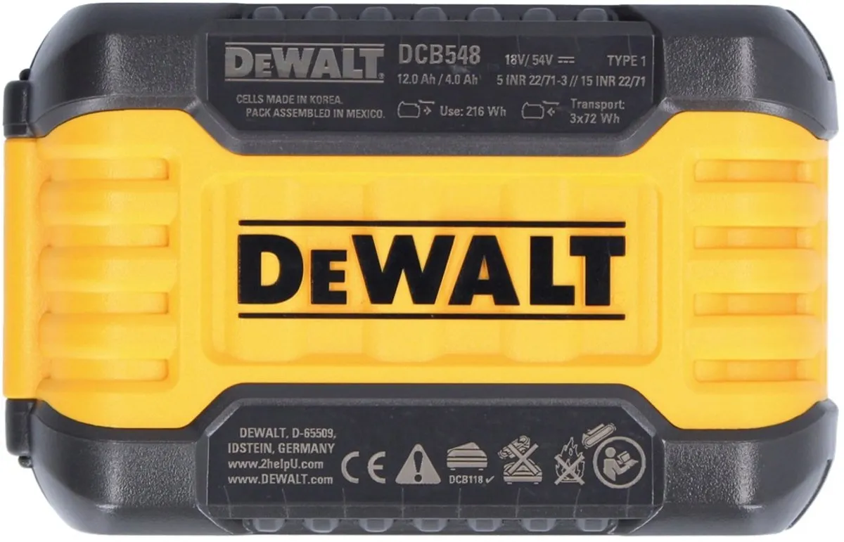 DeWalt DCB548 XR FLEXVOLT Accu 12Ah - 4 Stuks