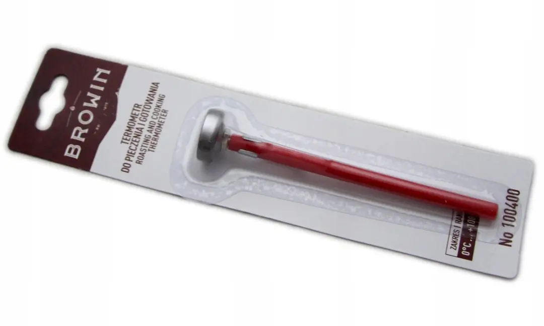 Browin Keukenthermometer met Sonde - Rood/Wit/Zilver