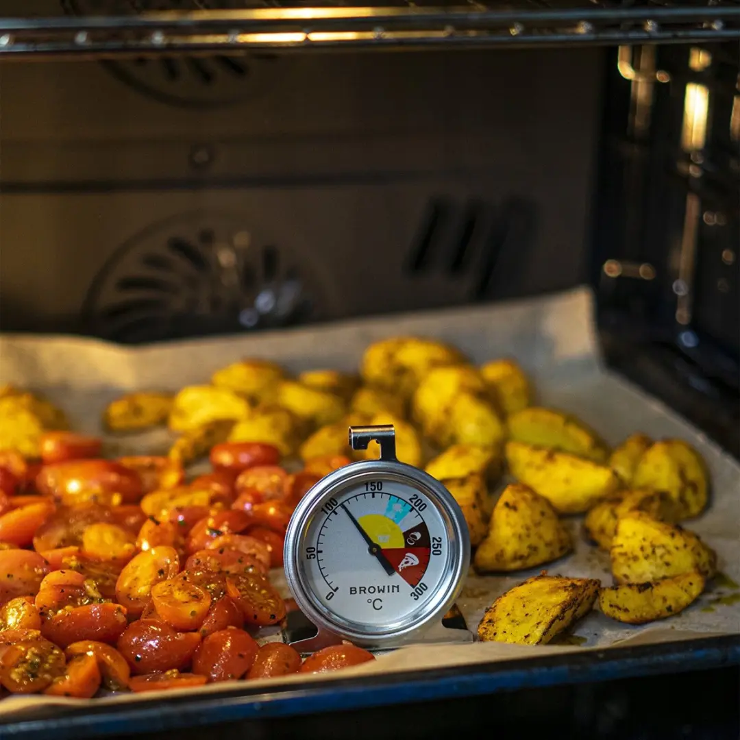 Browin Roestvrijstalen Oven- en Rookoven Thermometer 0-300°C - Zilver